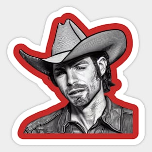 Illustration cowboy man Sticker